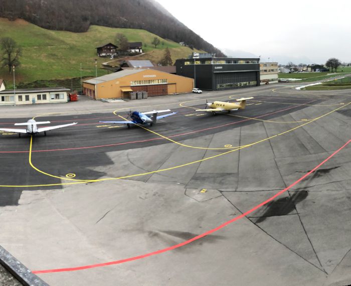 Anpassung neue Flugbetriebszone Vorfeld Pilatus Flugzeugwerke AG, Stans