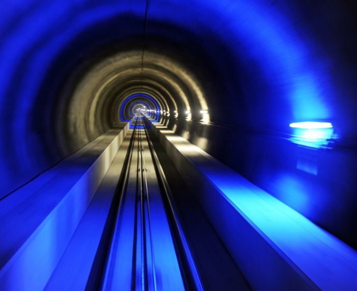PSW Limmern: Standseilbahn SSB 1 im Zugangsstollen ZS I