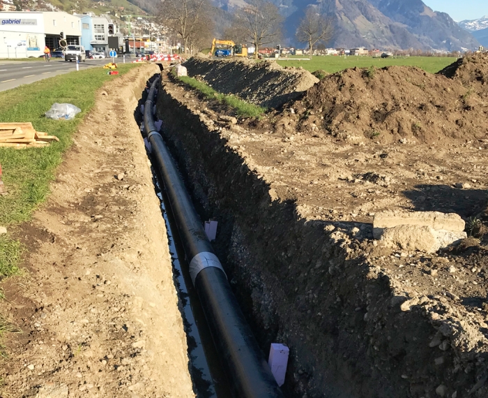 Erweiterung Fernwärmenetz ab Energiezentrale im Areal RUAG bis zum Dorfkern in Ennerbürgen